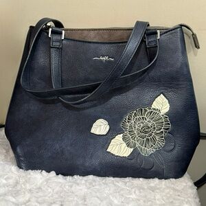 Navy Blue Floral Women's Bag Espe NEW